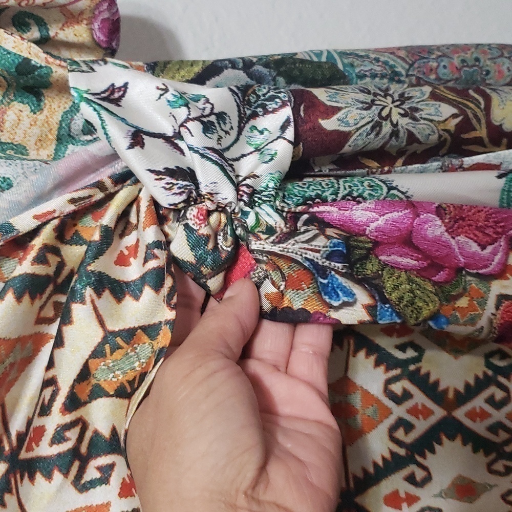 Zara PATCHWORK PRINT DRESS, SIZE S - Picture 8 of 15